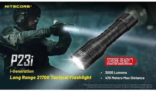Lampe de poche tactique Nitecore P23i rechargeable