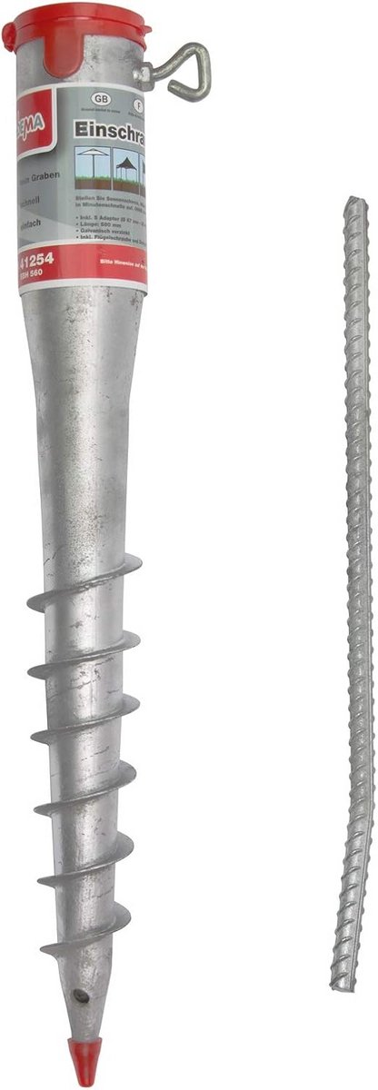 Verzinkte Inschroefbodemmat 25-64 mm voor Droogmolens, Parasols en Antennes