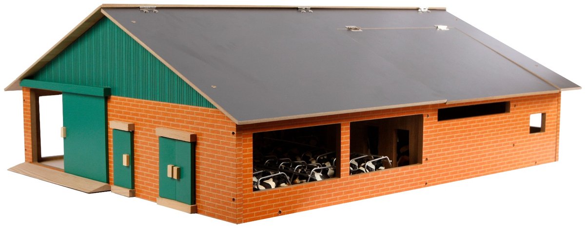 Kids Globe Ligboxenstal Hout Met Melkunit 1:32 — afbeelding 11