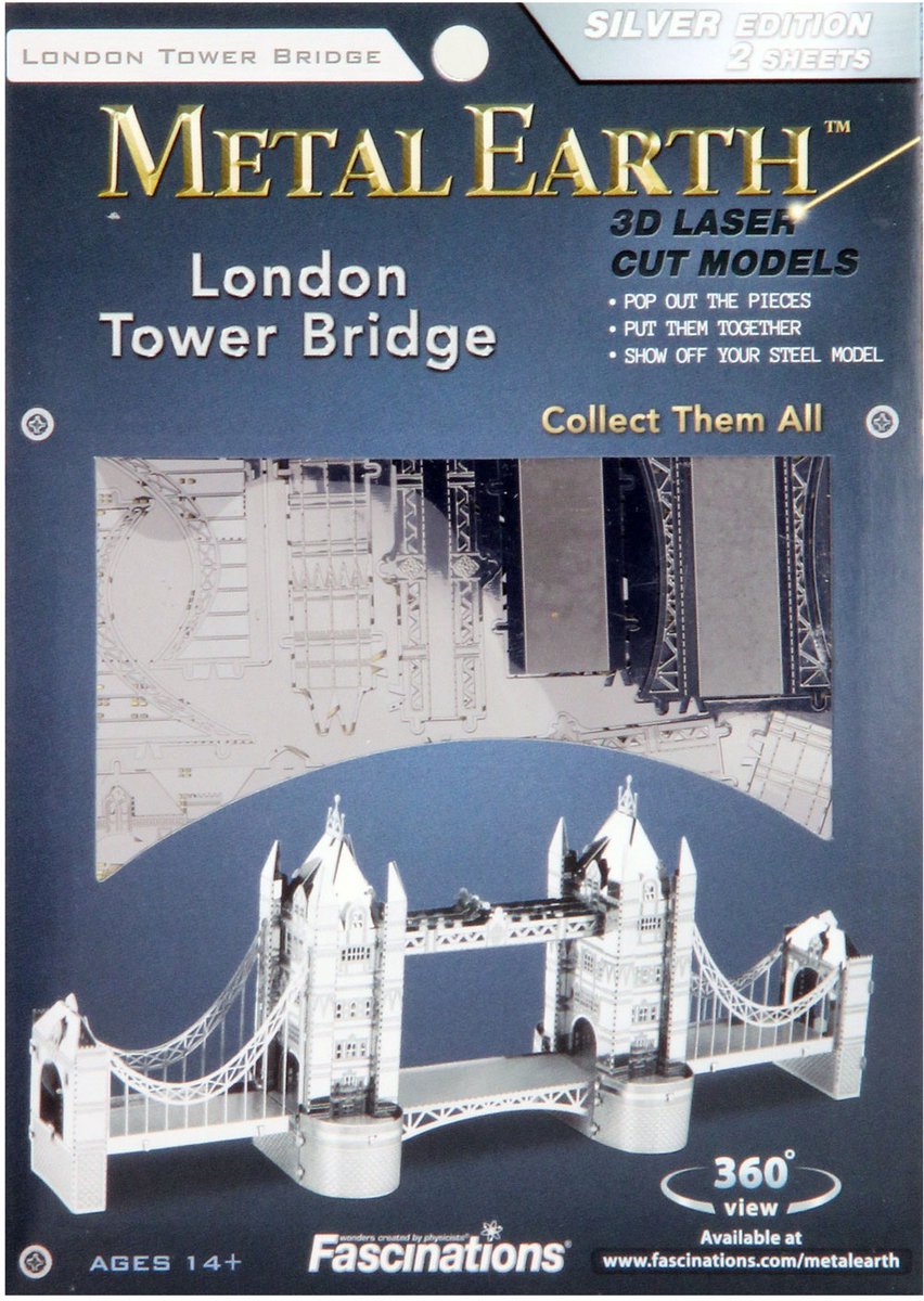 Metal Earth Modelbouw 3D London Tower Bridge - Metaal — afbeelding 8