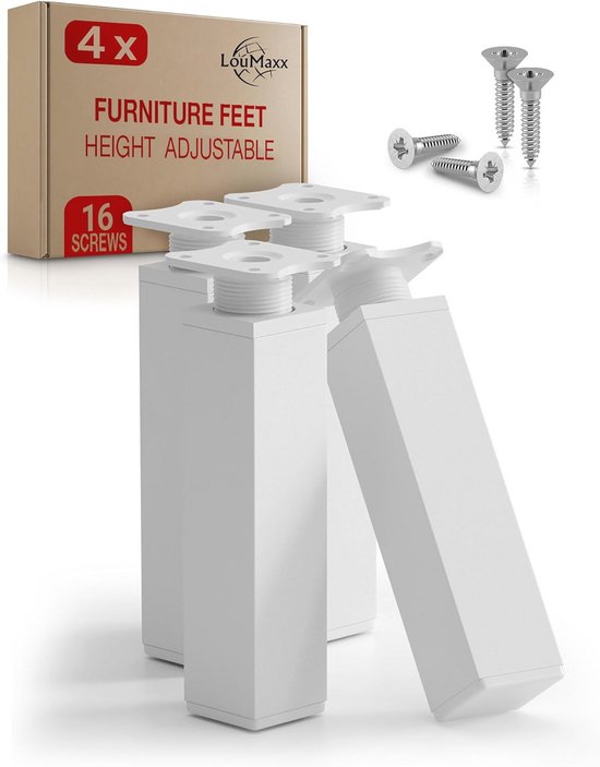 IPEA 4 x Möbelfüße für Sofas und Möbel Modell Jazz - Set mit 4 Füßen
