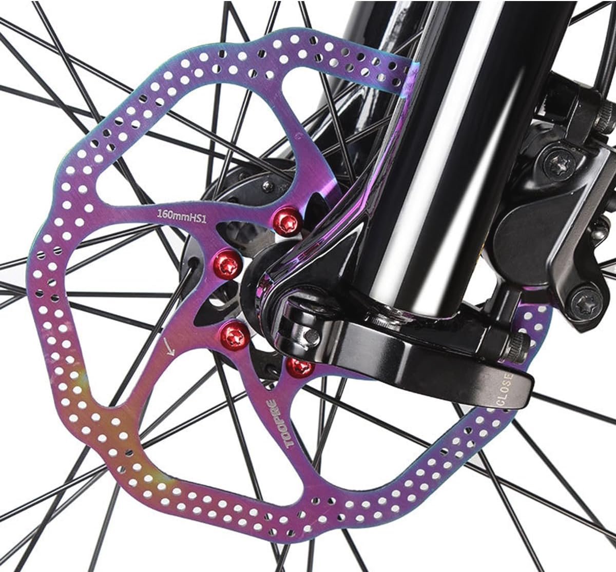 Fiets remschijf 180 mm, roestvrij staal met 6 schroeven T25 voor racefiets, mountainbike en BMX