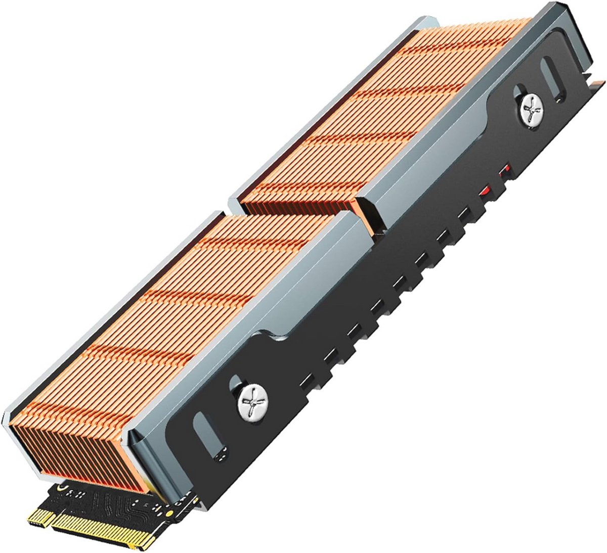 M.2 Koellichaam voor SSD met Koperen Ribben - Passieve Koeling voor Nvme SSD's