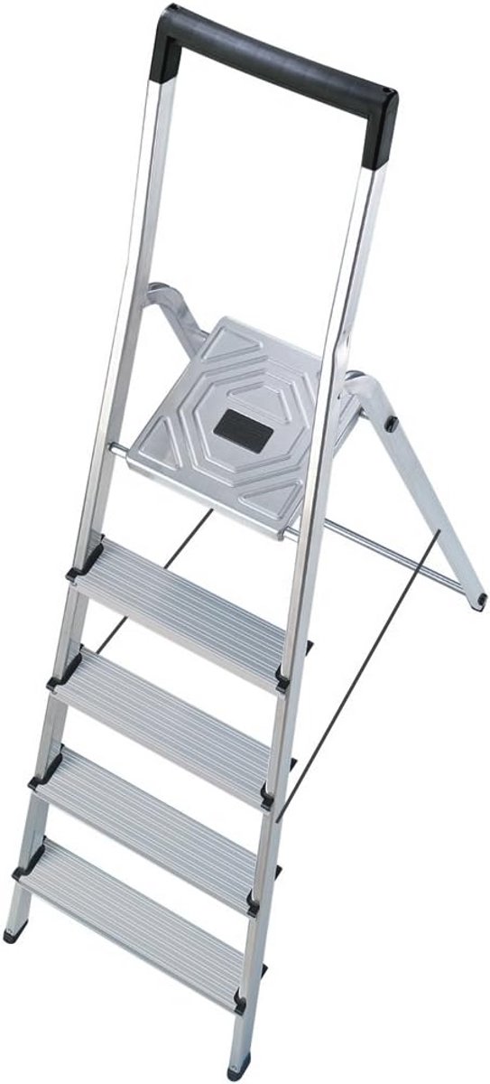 Veiligheidsladder Aluminium 5-tredig - Grijs - Ideaal voor Thuisgebruik