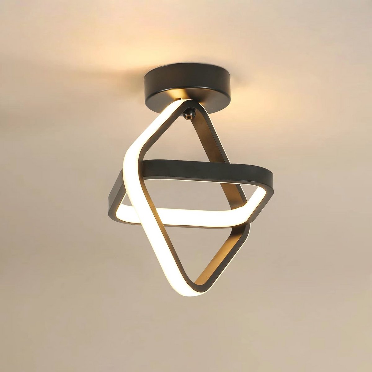 Moderne LED Plafondlamp Chandelier 22 W - Warm Wit voor Hal en Balkon
