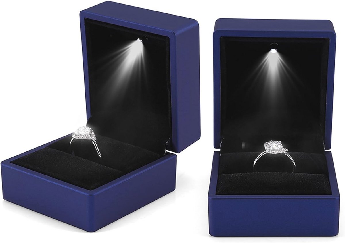 LED-ringdoos met interne verlichting voor huwelijksaanzoek - Elegant en duurzaam
