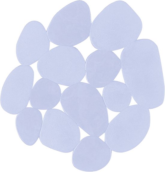 Antislip Douchemat Kiezelstenen - 4 Stuks - Antibacterieel Met Zuignappen, Blauw Transparant — afbeelding 5
