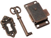 GELLDG Vintage kastdeursloten - Antieke kastdeurslotensets - Antieke kastsloten met sleutels - Geschikt voor kledingkasten, kasten, laden, dozen