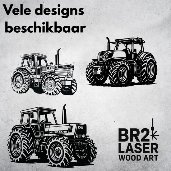 BR2Laser Case IH CVX 160 – Wanddecoratie – Lasergesneden Hout – Tractor kunst– 55 cm Breed