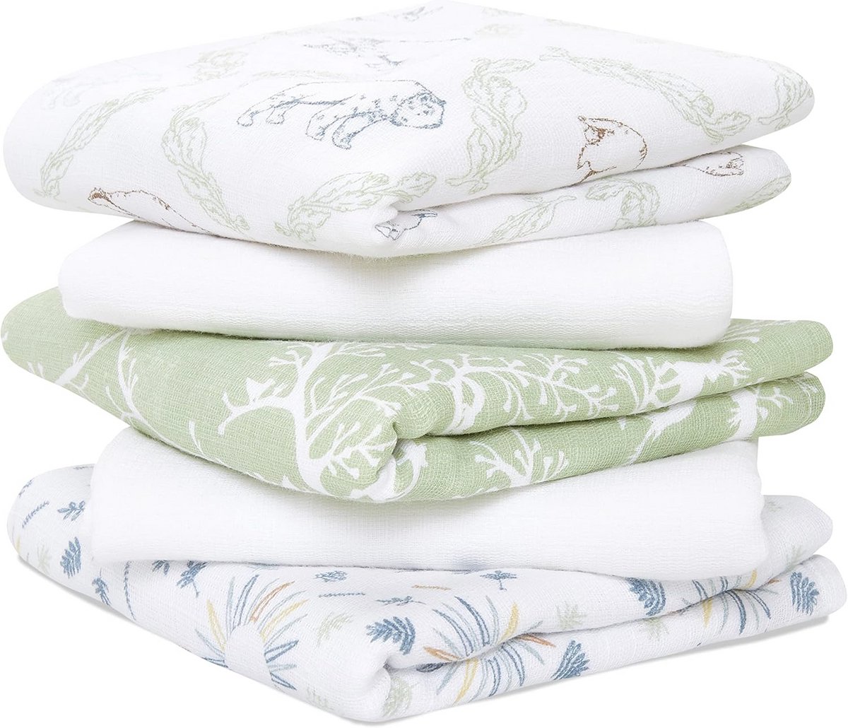 Aden + Anais™ Essentials Harmony Katoenen mousseline doekjes, 5 stuks