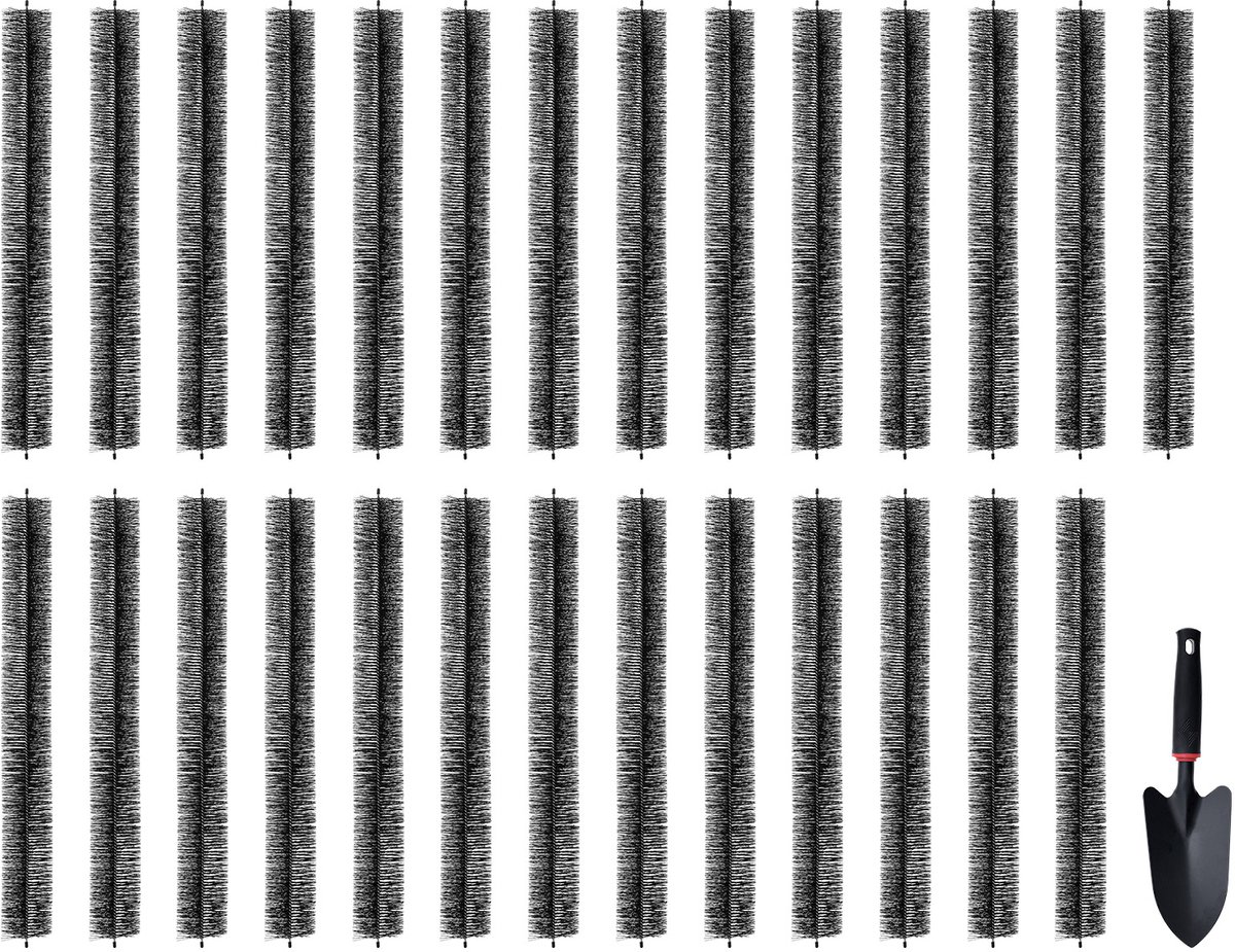 VEVOR Dakgootborstel, 24,4 M Lengte, 110 Mm, Dakgootreinigingstool, Maaiveldgootborstel, Bladbescherming voor Dakgoten 12,7 Cm, Verwijdert Moeiteloos Bladeren en Vuil van Het Dak, Set van 27