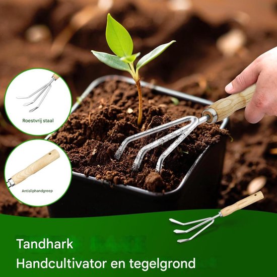 longziming -Tuingereedschap - Hoogwaardige 5-delige Set - Plantenschep - Tuinschep - Duurzaam Materiaal - Ergonomisch Handvat - Lichtgewicht - Ideaal voor Planten en Bloemen van longziming — afbeelding 5