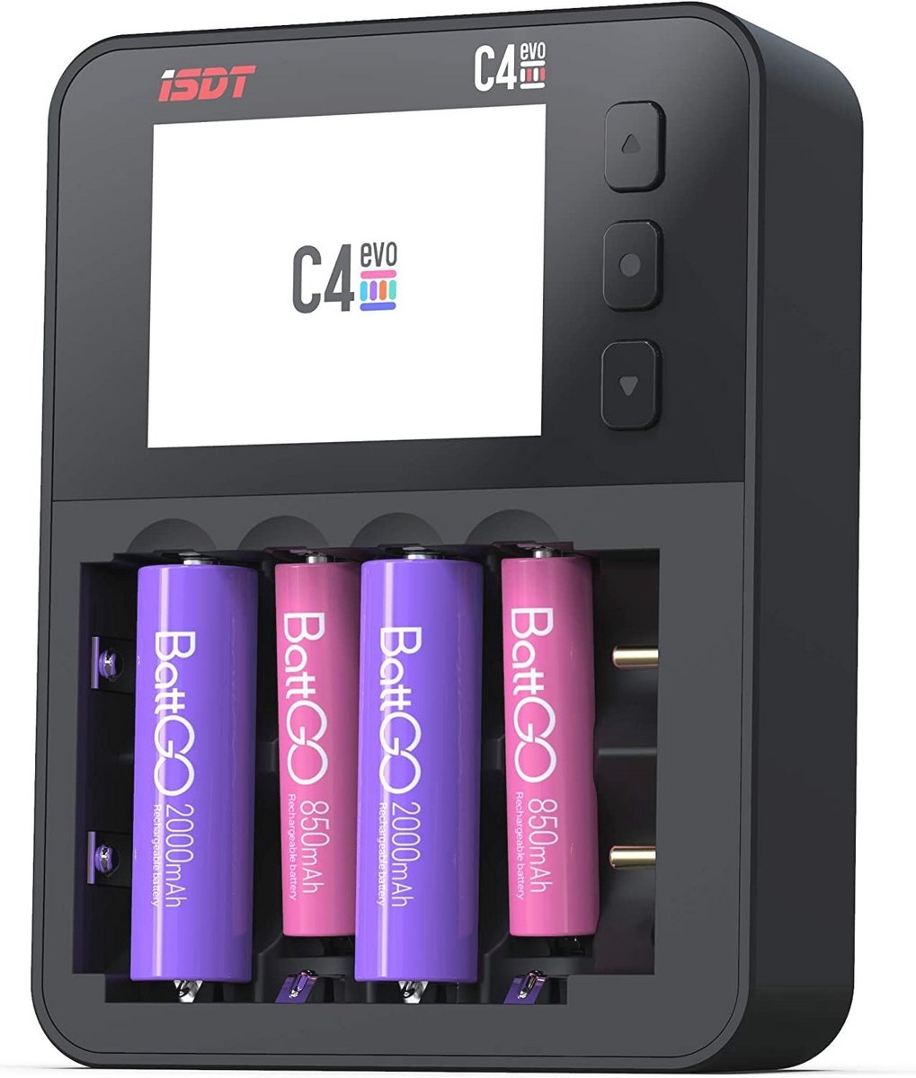 Slimme Batterijlader voor AA/AAA NiMH, Ni-Cd, Li-Ion en 18650 - Snel Opladen met 6 Sleuven