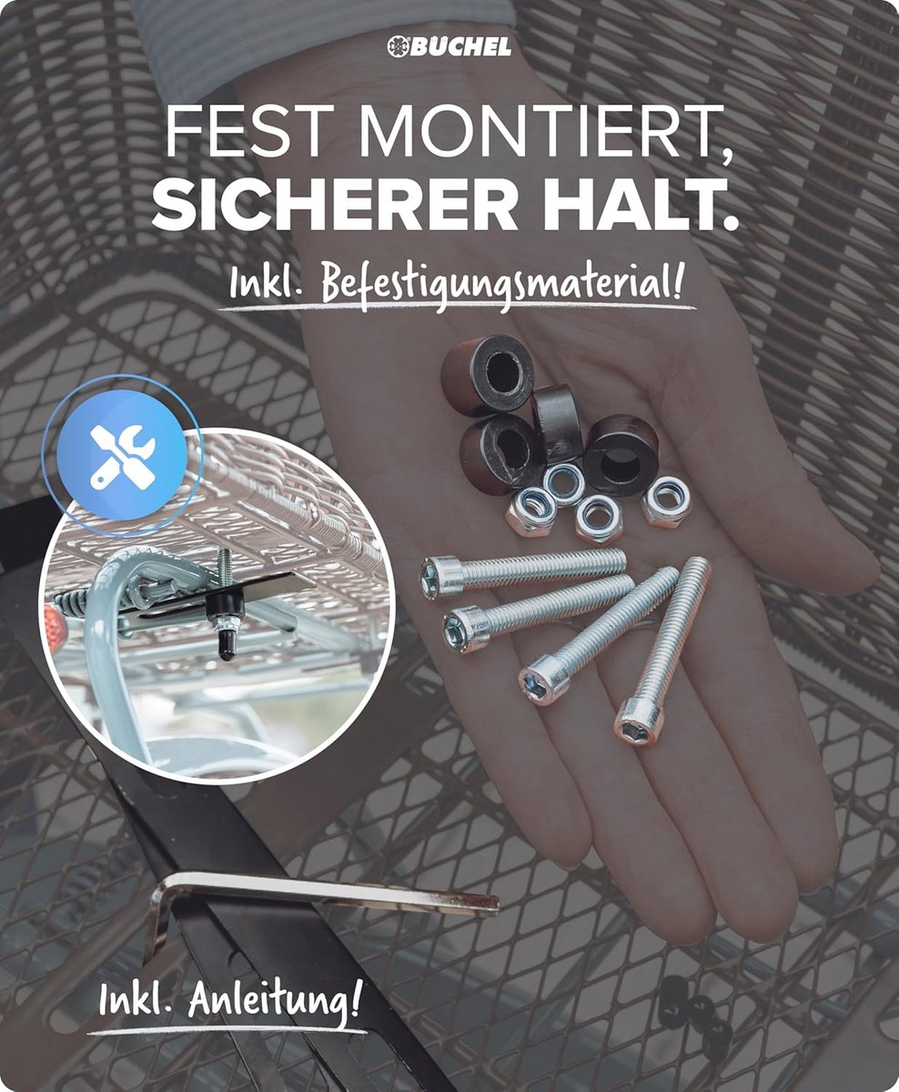 Hoogwaardige Fietsmand van Polyrotan voor Vaste Montage