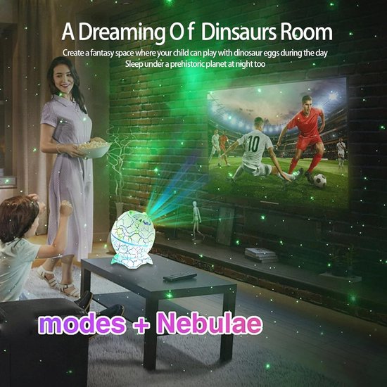 Sterrenprojector Nachtlicht met Draadloze Muziekspeler en Witte Ruis voor Kinderen en Volwassenen van Merkloos — afbeelding 5