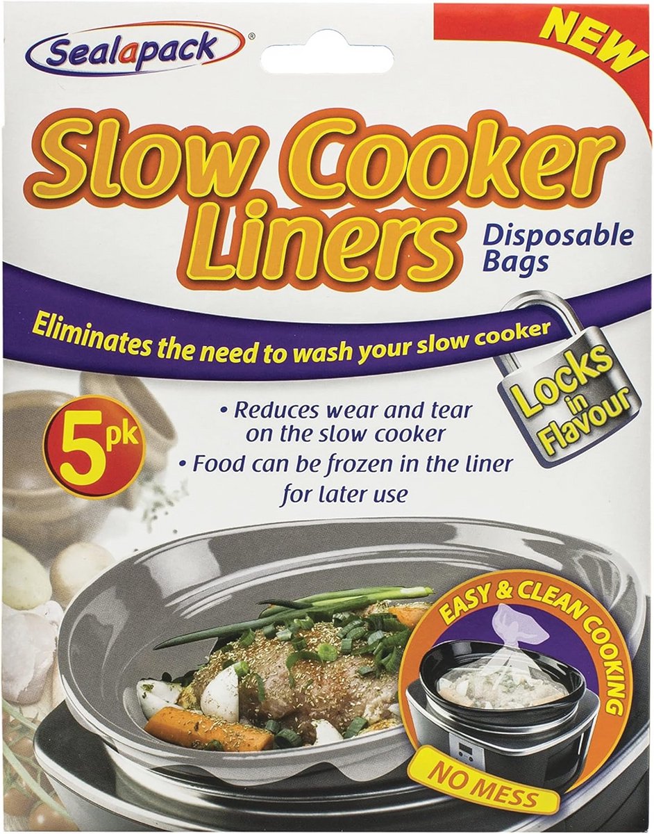 Universele Kookzakken voor Slowcookers - 5 Stuks voor Ronde en Ovale Kookplaten