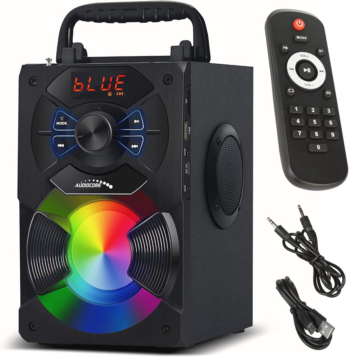 Draagbare Bluetooth luidspreker met 11W output vermogen, radio en USB-aansluiting