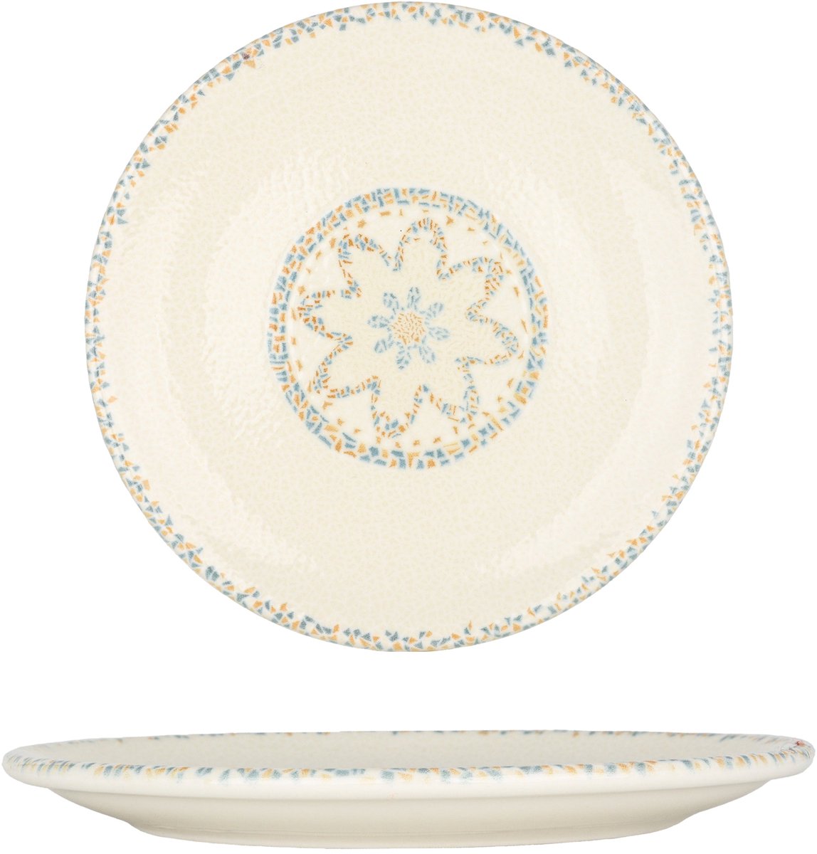 By Bone Dessertbord - Tessera - Porselein - 23 cm - set van 6