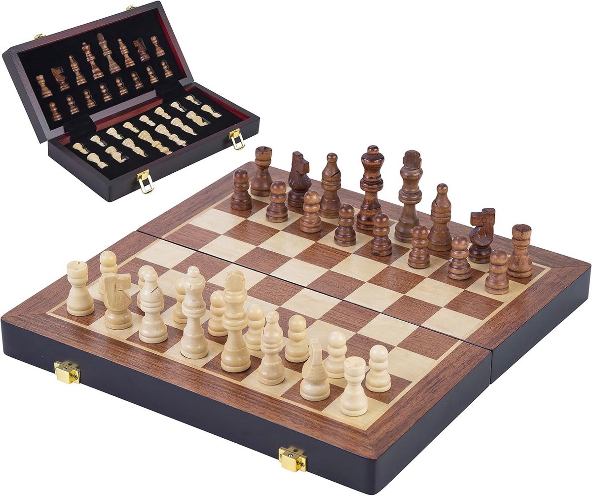 Opvouwbare Schaakset van Hout - 30x30 cm
