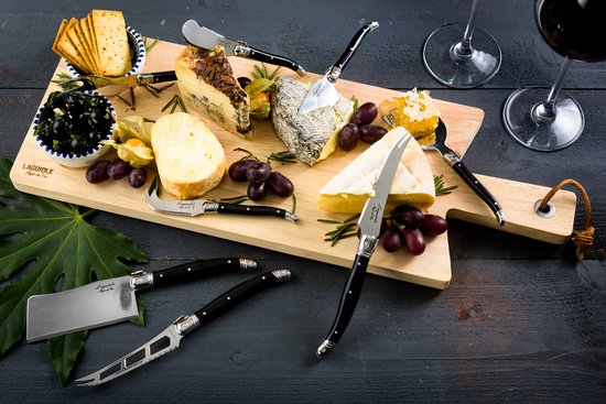 Ensemble de couteaux à fromage Laguiole Style de Vie Premium Line - 8 pièces - avec étagère