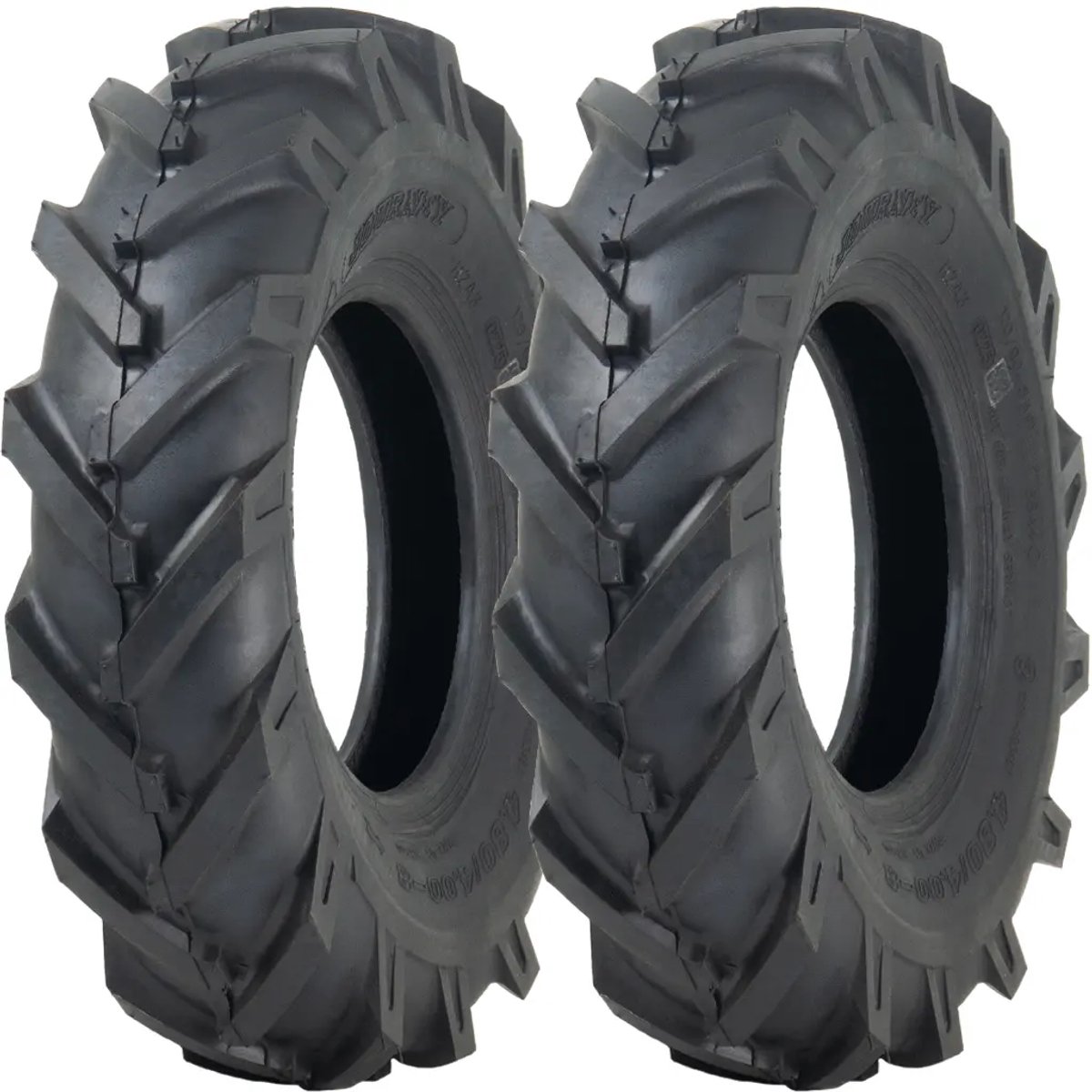 4.80/4.00-8 banden met open midden en noppen voor rotovator Journey H8022 (set van 2)