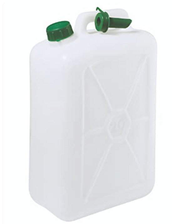 MARKESYSTEM Jerrycan van HPDE-kunststof (25 liter) kraan markeringsset brede opening, ADR goedkeuring, stapelbaar, geschikt voor levensmiddelen, ideaal als vloeistof- en chemicaliëncontainer