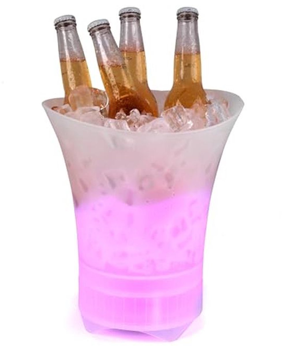 Party Ice Bucket met Draadloze Bluetooth Speaker en Kleurveranderende Lichten - Ideaal voor Feestjes en Buiten gebruik
