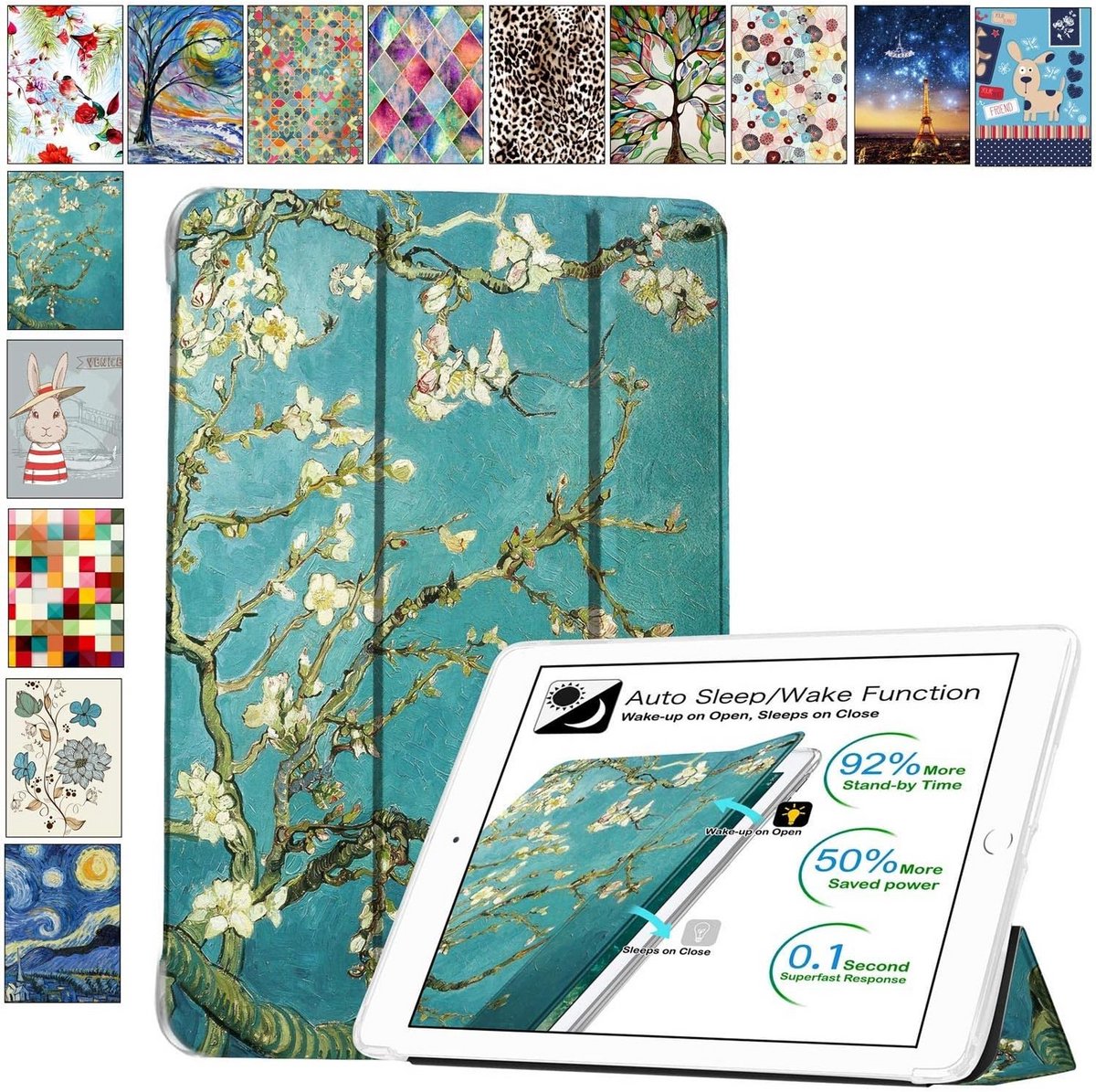 Transparante Siliconen Hoes voor iPad 4/3/2 - Blossom Design - 9.7 Inch