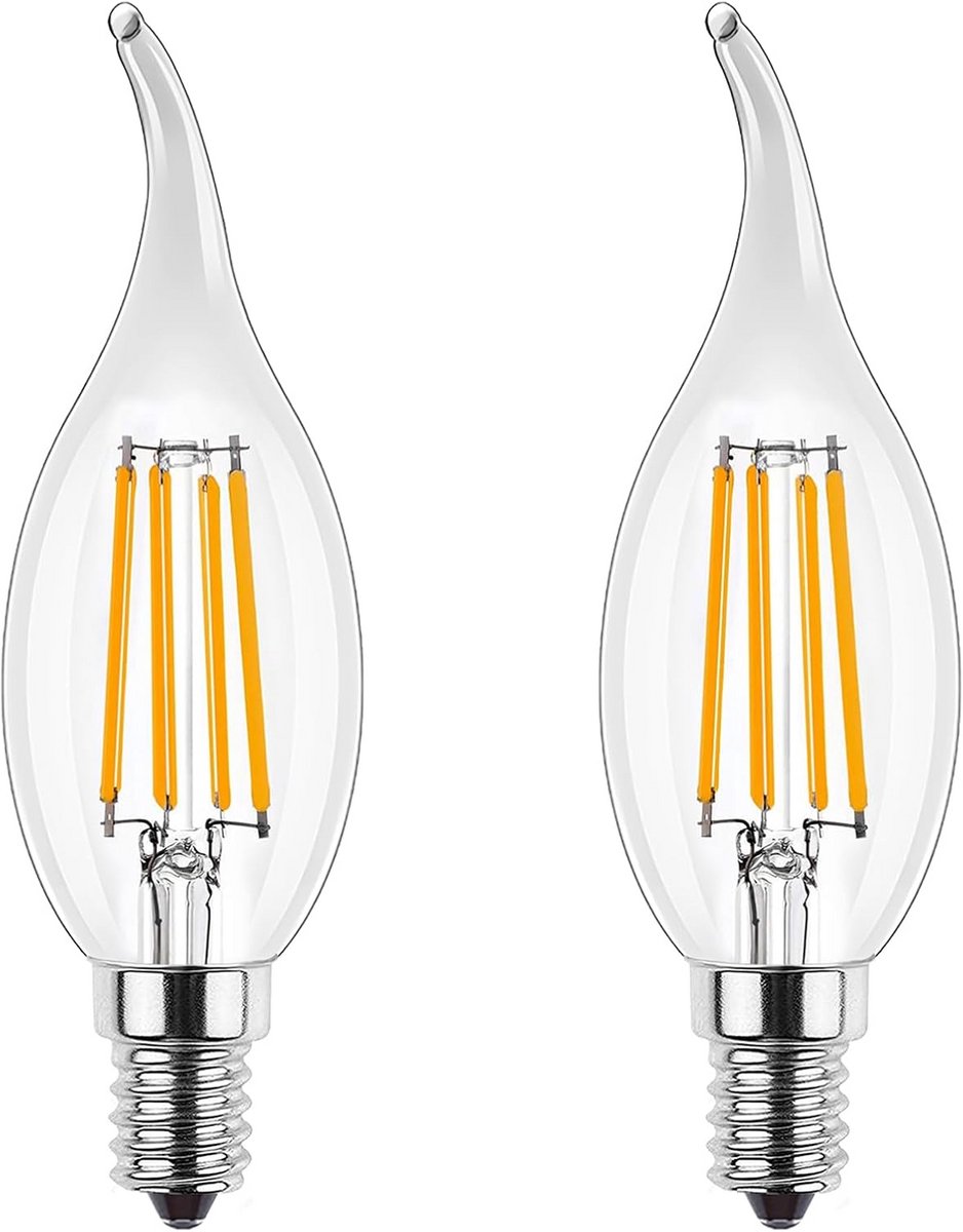 Dimbare Kaarslamp E14 4W Warm Wit - Set van 2 - Vervangt 35W Halogeenlamp