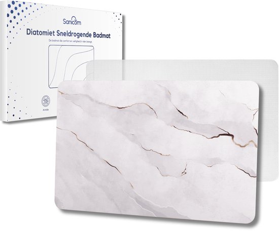 Badmat – Diatomite Badmat – Badkamermat – Absorberende Badmat – Antislip Douchemat – Badmat Antislip – Badkamermat Antislip – Sneldrogende Badmat – 60 × 40 cm