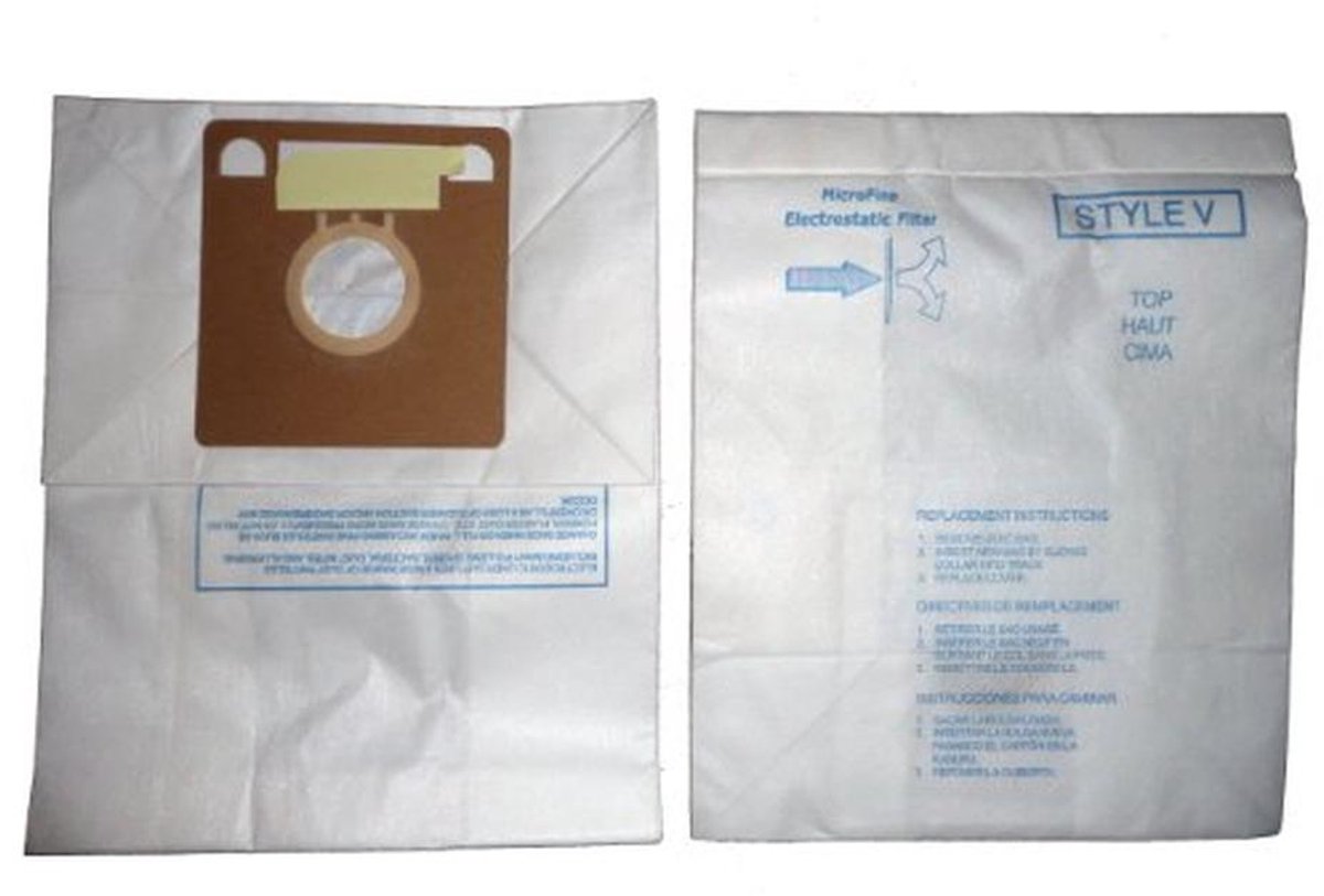 Vervanging Micro Filtratie Stofzuiger Stofzakken voor Eureka Style V Canisters - 9 Pack