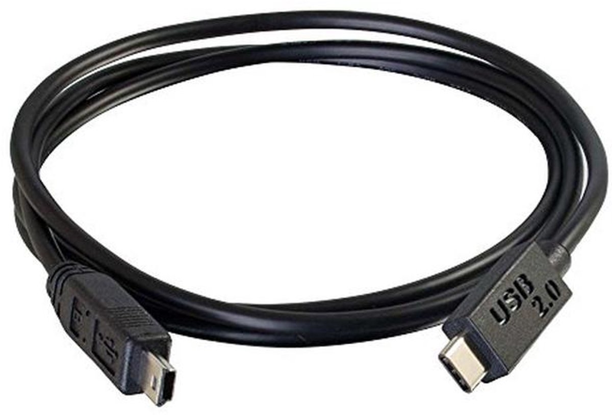 USB-C naar USB Mini B Kabel voor Data Transfer - 1m Zwart