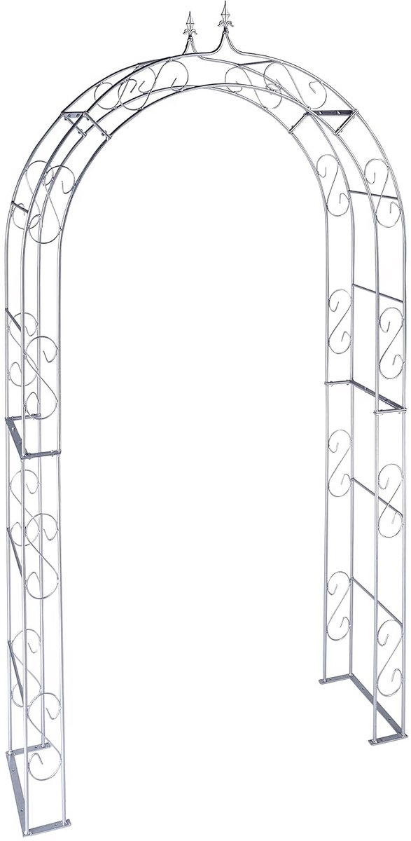 Terracotta Rozenboog Vuurverzinkt 12mm Volledig Metaal 140cm Breed 245cm Hoog 40cm Diep 5-Delig
