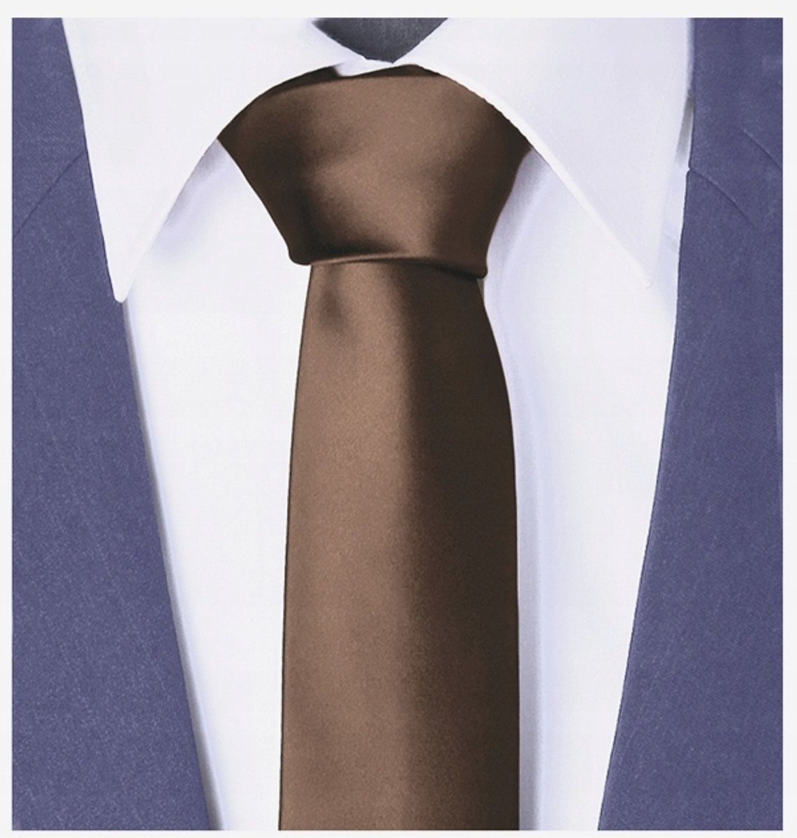 Slim Fit Jacquard Heren Das Bruin - Klassiek & Stijlvol