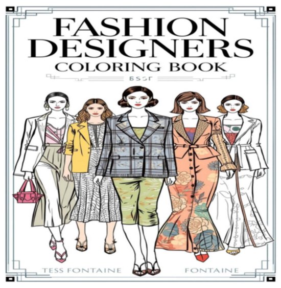 Fashion Designers Coloring Book - cover