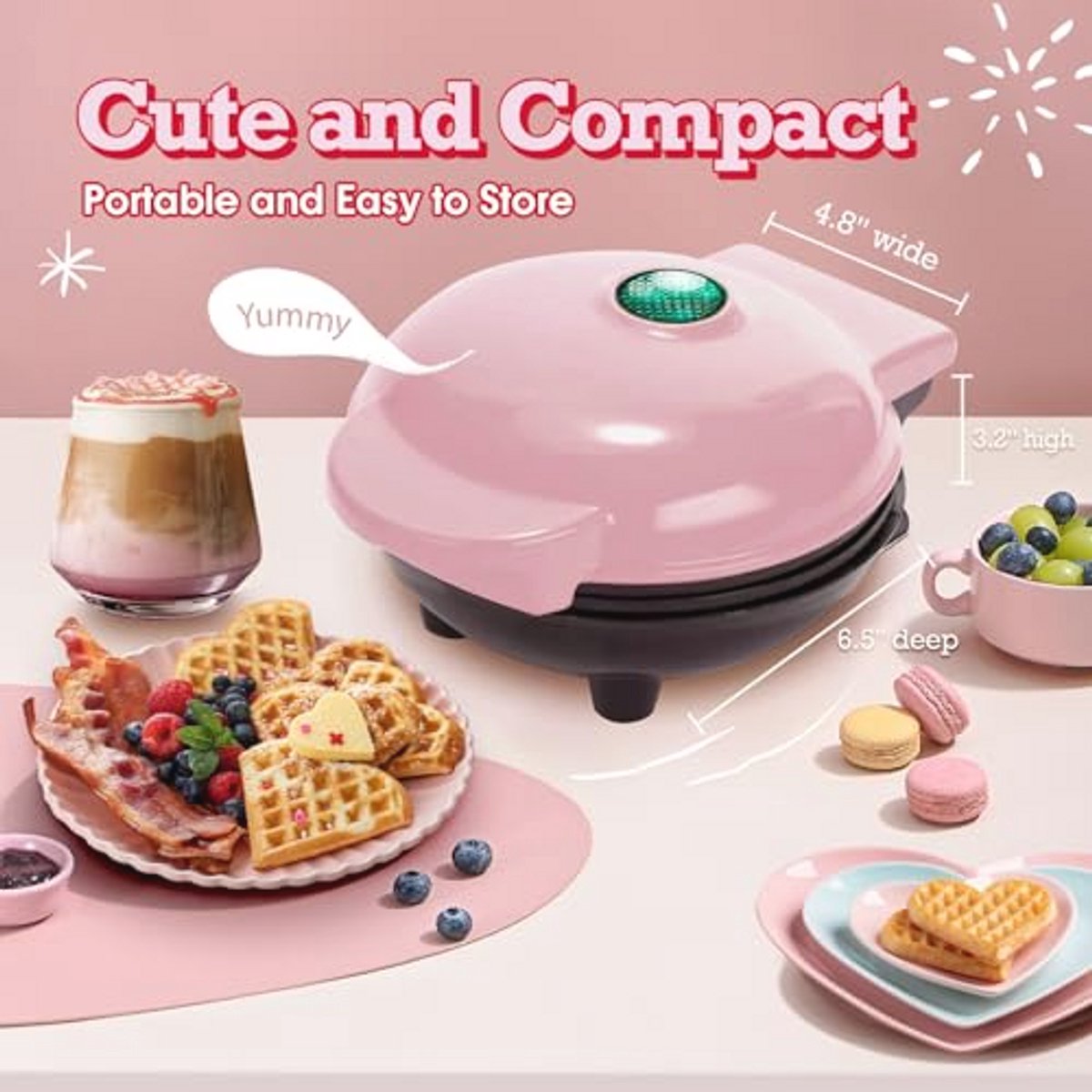Mini Wafelplaat voor Perfecte Wafels Thuis — cadeau in Kookcadeaus - foto 4