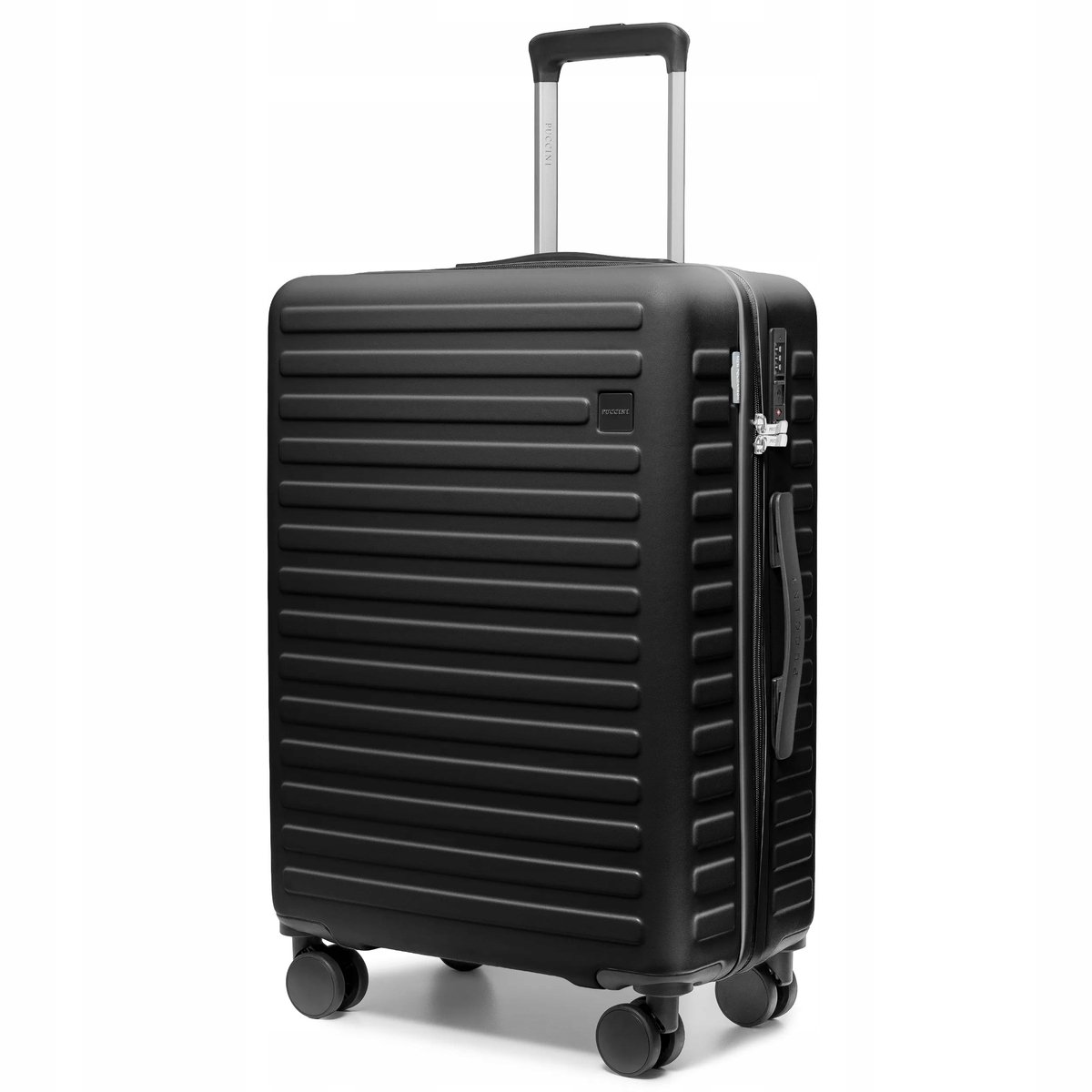 Puccini Koffer Middel 64cm Polycarbonaat Zwart TSA-sleuf