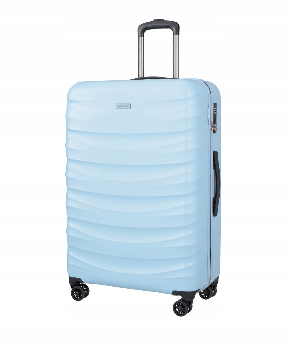 Puccini Valencia Grote Reiskoffer Polycarbonaat Blauw 84L
