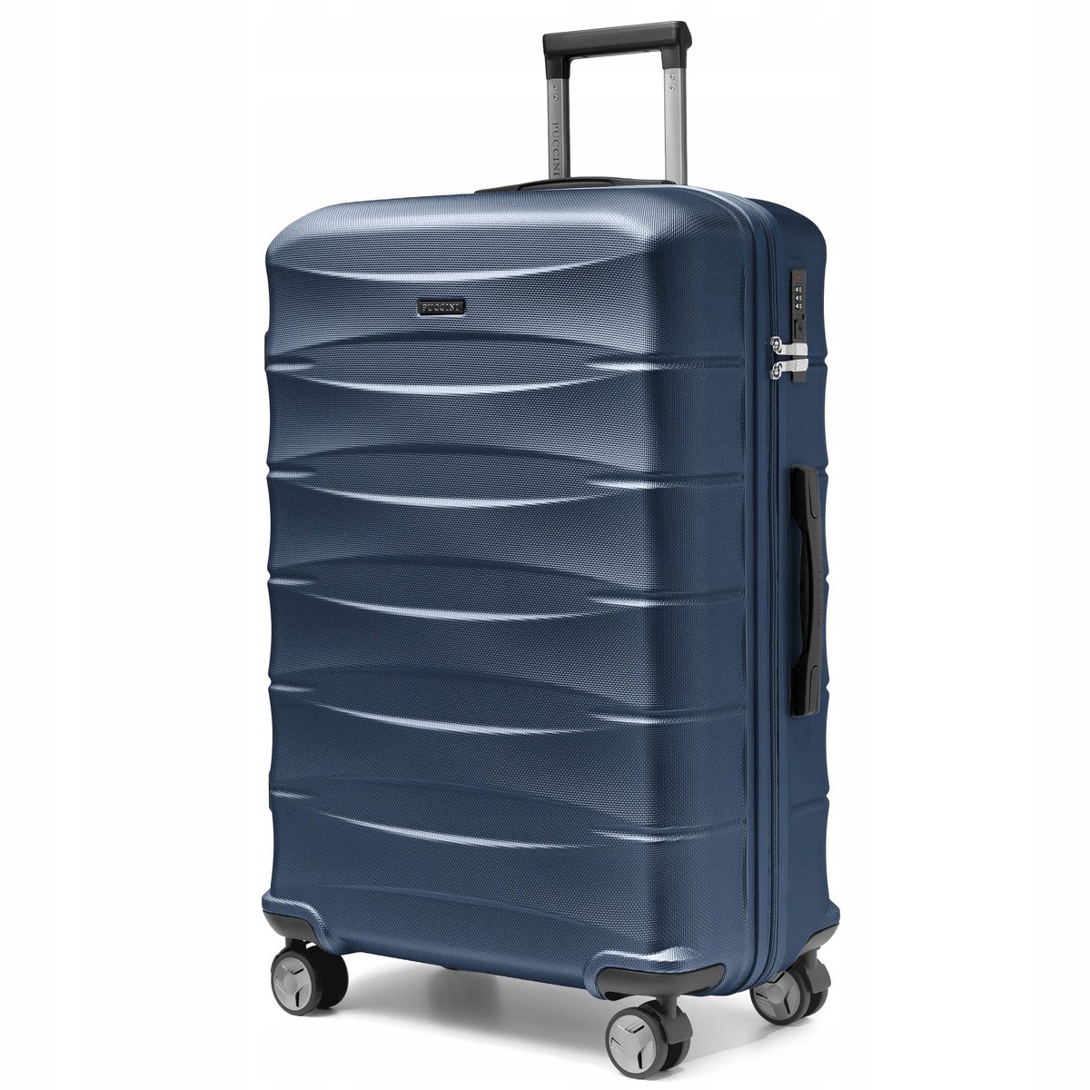 Puccini Grote Harde Koffer ABS 78cm Marine Blauw - Cairo Collectie