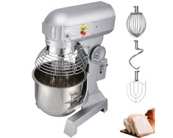 Deegkneedmachine - Standmixer Deegmixer - Inhoud 14,2 L RVS Kom - Vermogen 600 W - Snelheden 130/233/414 rpm - Inclusief Deeghaak, Garde en Roergarde