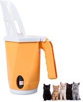 2-in-1 kattenbakschep met reservoir met deflector, schep met