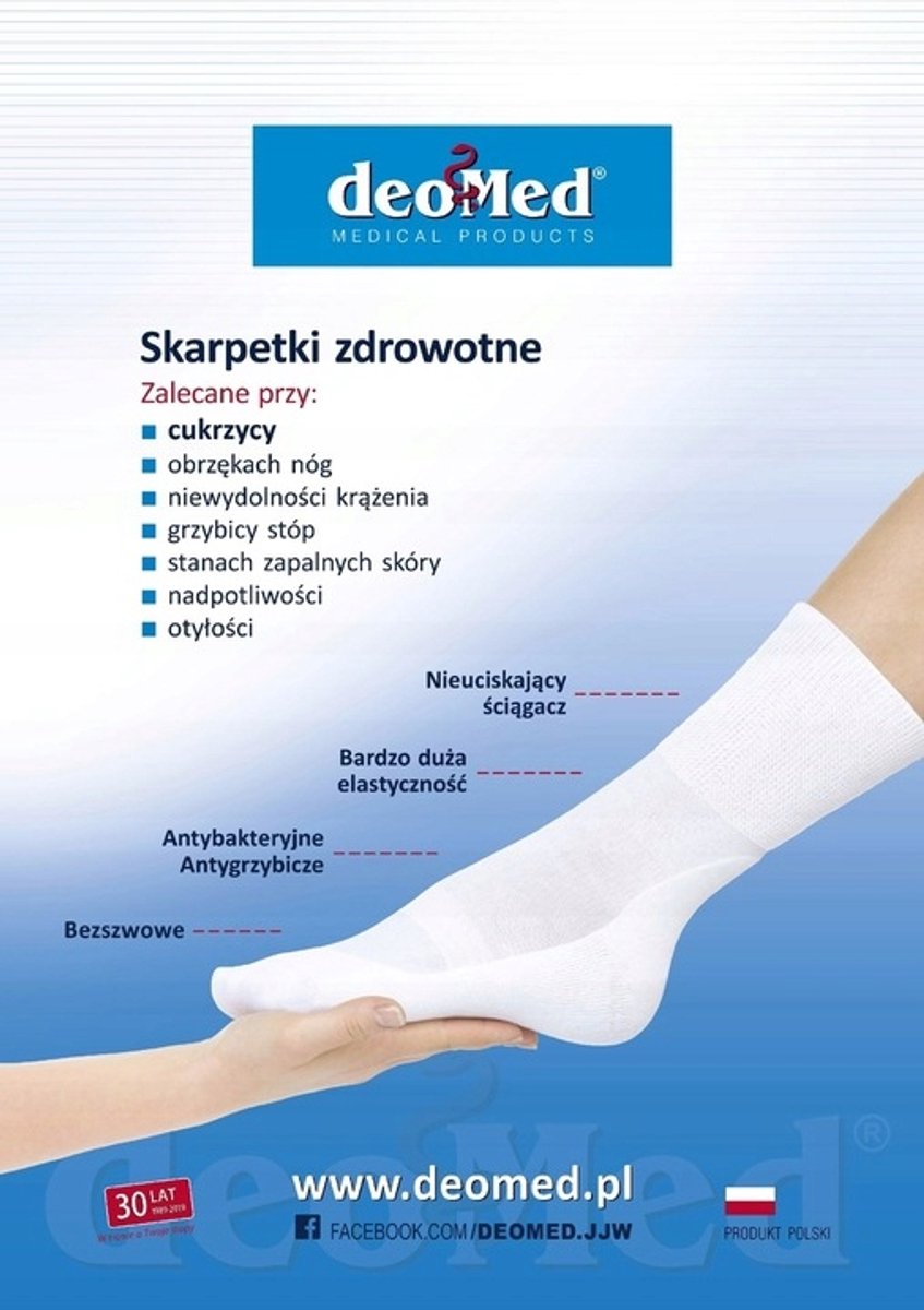 DeoMed Bamboe Sok Antislip Anti-geur Grijs