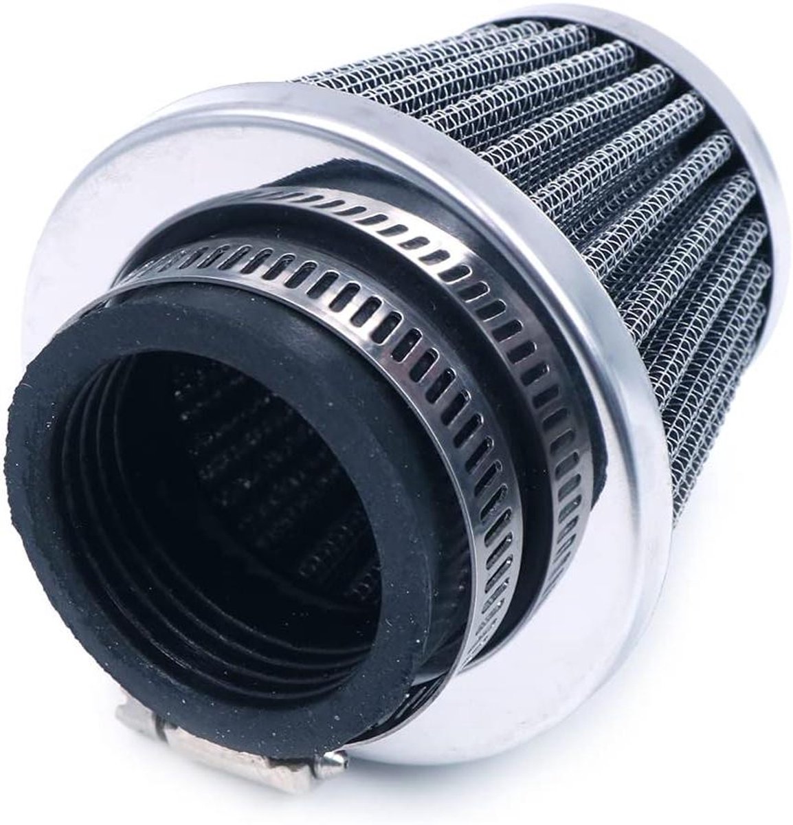 EGoods - Universele motorfiets luchtinlaat filter kit, auto scooter brommer ATV luchtfilter (zwart)