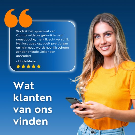 Spoelzout Neusdouche – 50 Zakjes x 2.7g – Nasaal Spoelzout – Zoutoplossing voor Neusreiniging – Spoelzout Neus – Neti Pot - 100% Zuiver Zout - Comformidable®