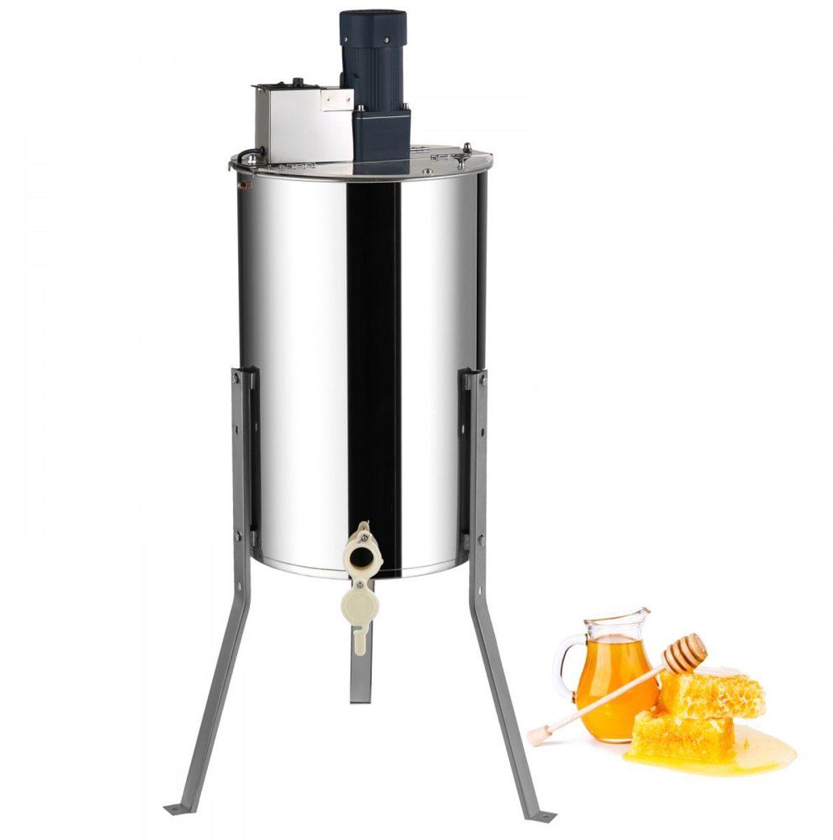 Elektrische Honingslinger - Tangentiale Honingcentrifuge - 2/4 Ramen - RVS Trommel - Voor Imkers