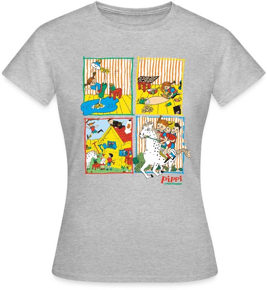 Pippi Langkous En Je Vrienden Tegels T-Shirt Dames