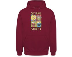 Sesamstraat Bibo Oscar Elmo Koekiemonster Hoodie Unisex