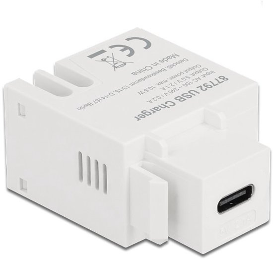 Module Keystone Port de charge USB Type-C 2,1 Ampères blanc
