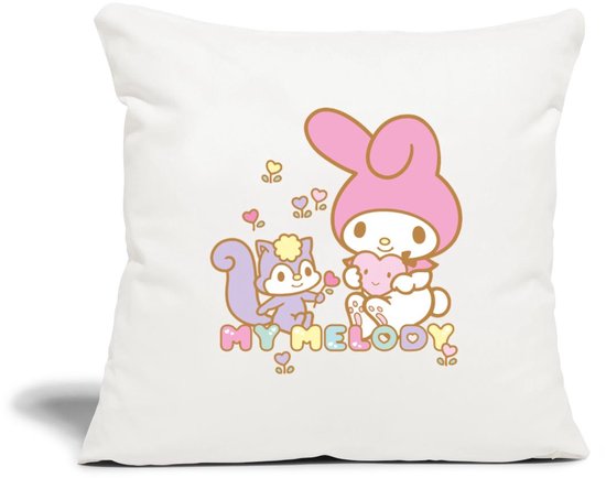 Foto: My melody plukt hartbloemen met risu sierkussenhoes 45 x 45 cm