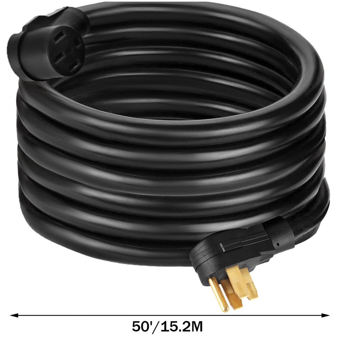 Camper/Caravan/Aanhanger Stroomkabel - Verlengkabel - Lengte 15 m - 40 A - AWG8 - Met handgrepen en kabelklemmen